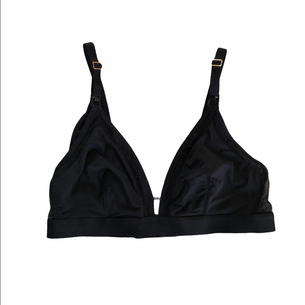 Lively Mesh Trim Maternity Nursing Bralette Size M